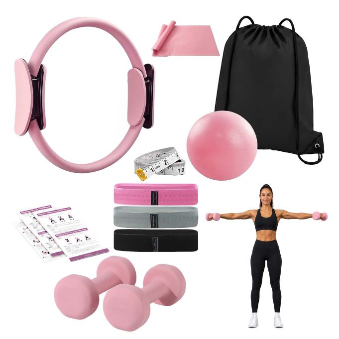 Fitnessset 11-delar - Rosa