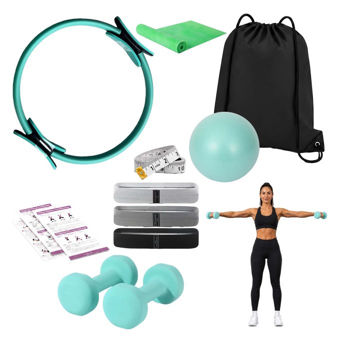 Fitnessset 11-delar - Turkos