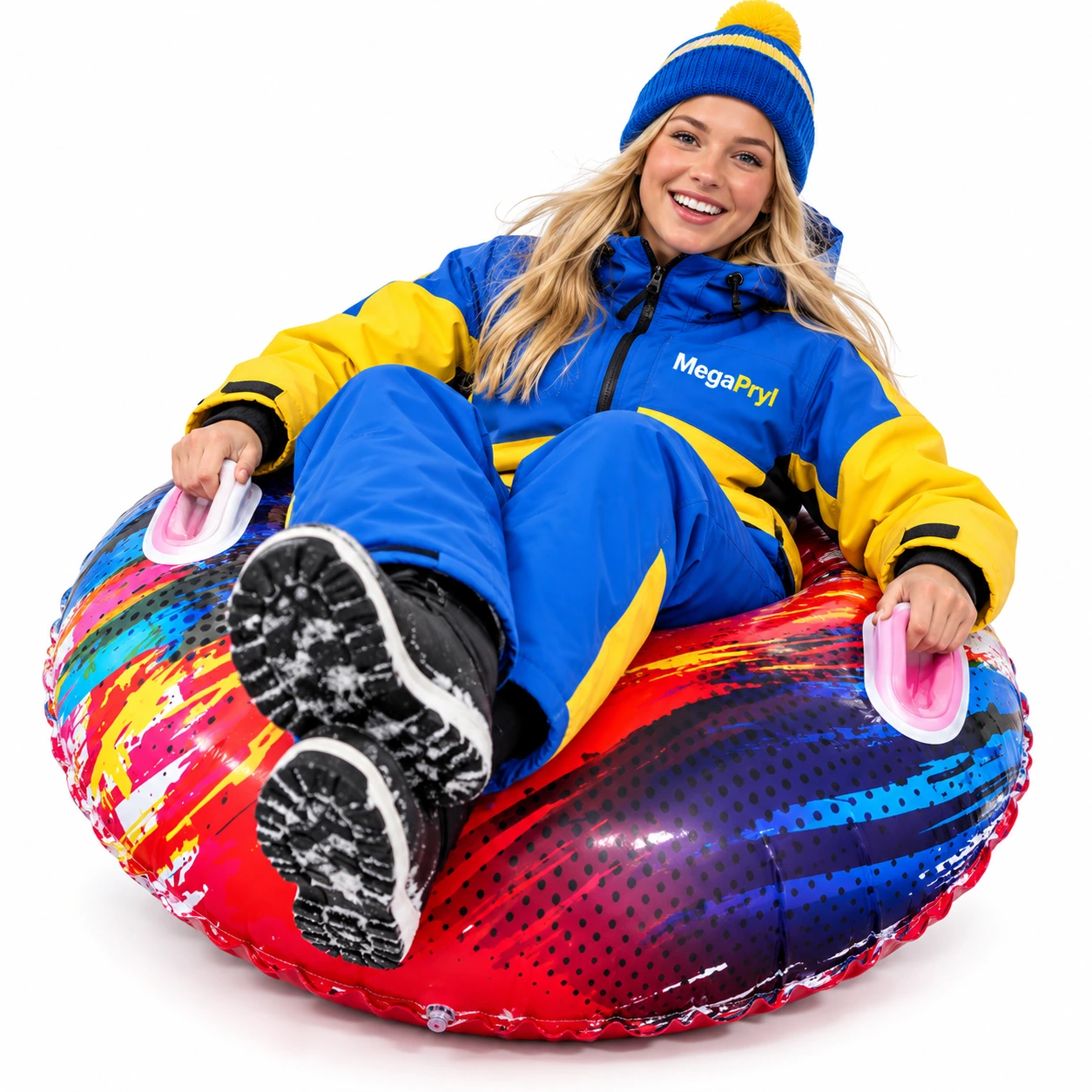 Uppblåsbar snow tube för pulkabacke i PVC, 85 cm