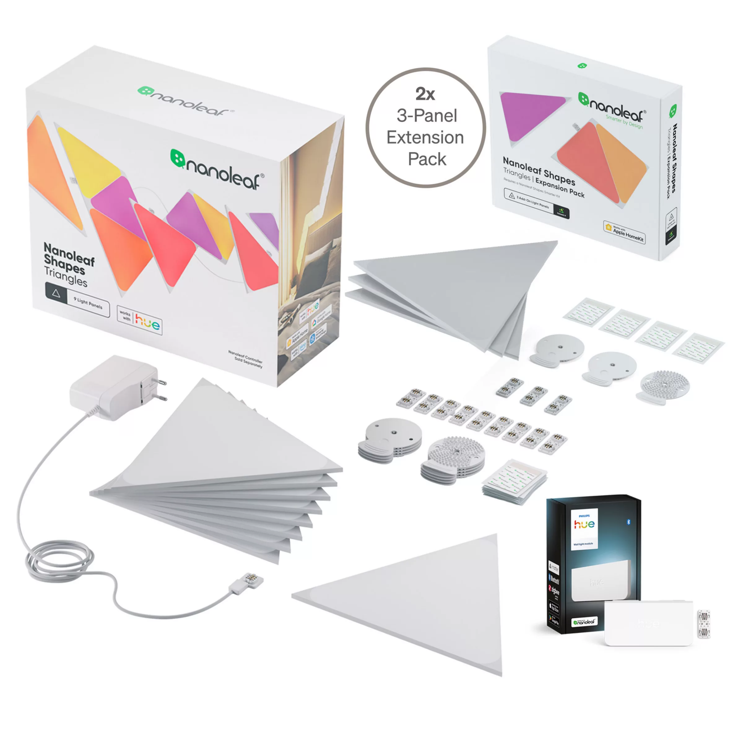 Philips Hue Wall Panel Triangle Startpaket (15 Panels) + Wall Light Modul