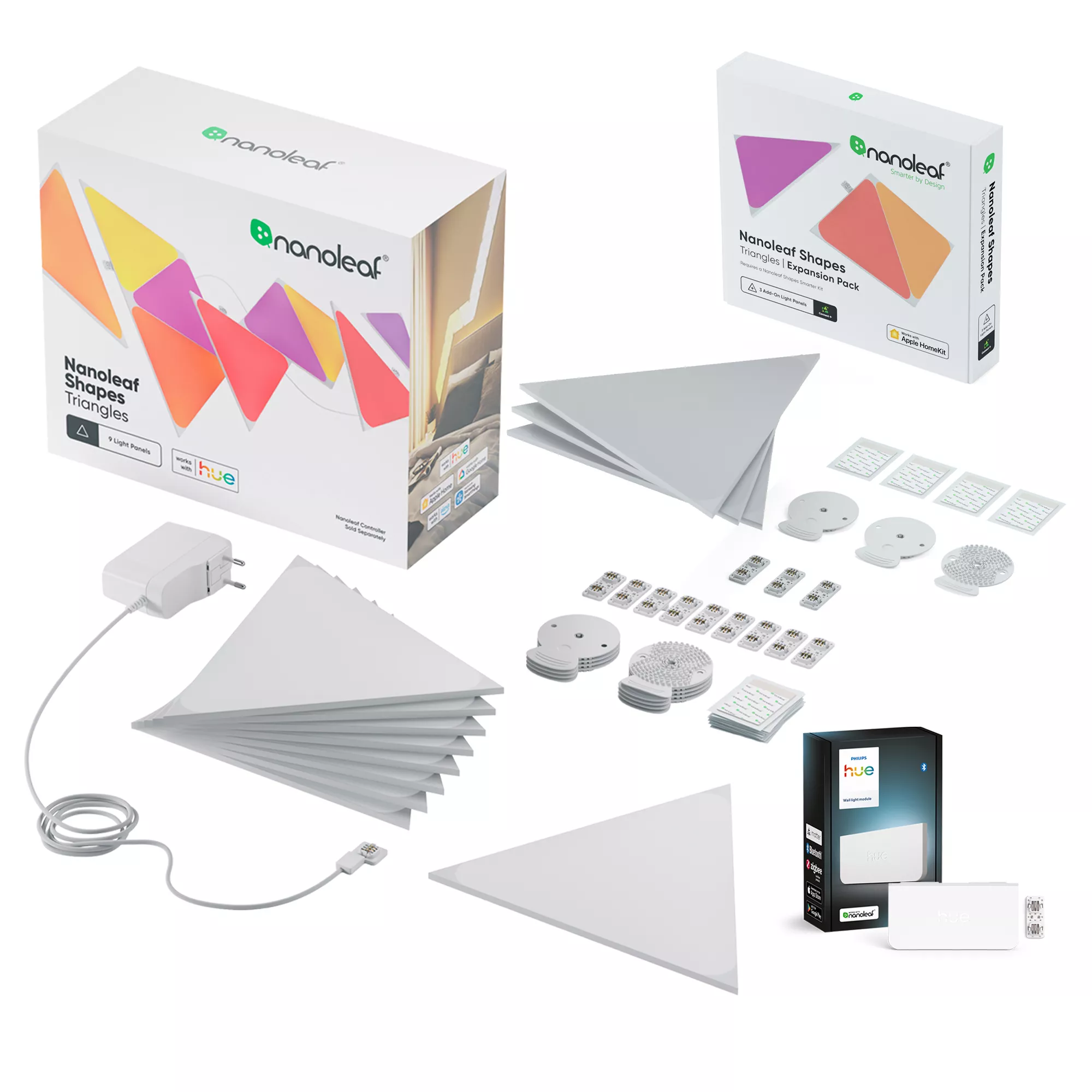 Philips Hue Wall Panel Triangle Startpaket (12 Panels) + Wall Light Modul