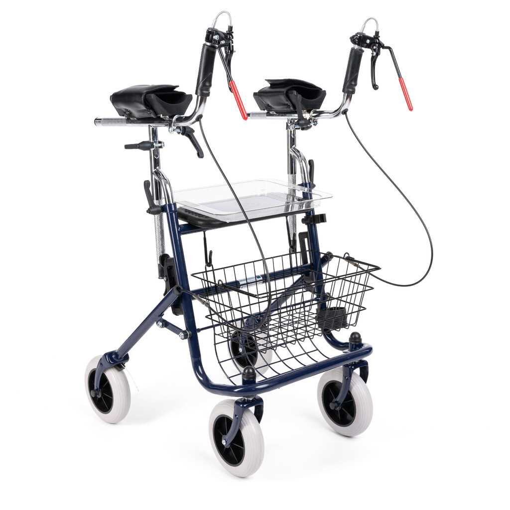 Stående rollator med 4 hjul och armbågsstöd, Lena
