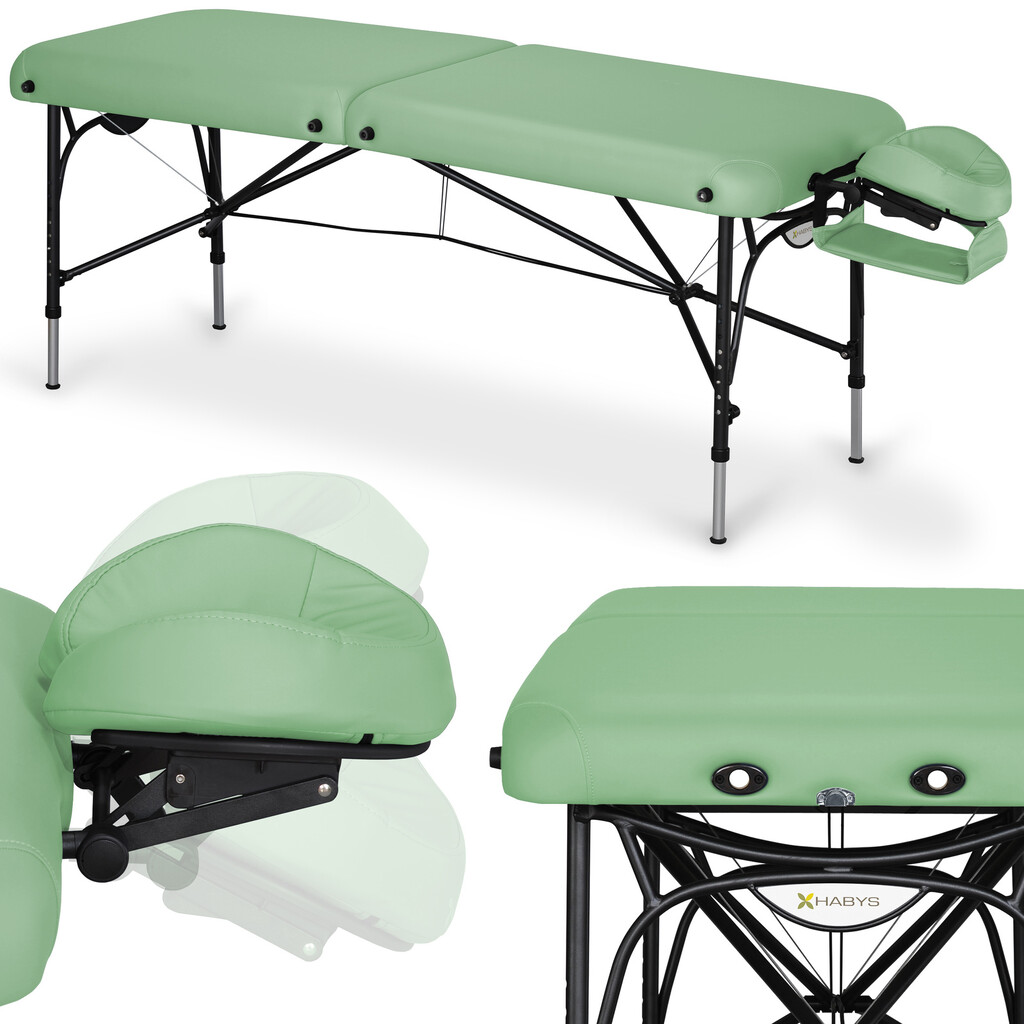 Massagebänk Smart Alu 70 Vinyl Flex K015 Grön