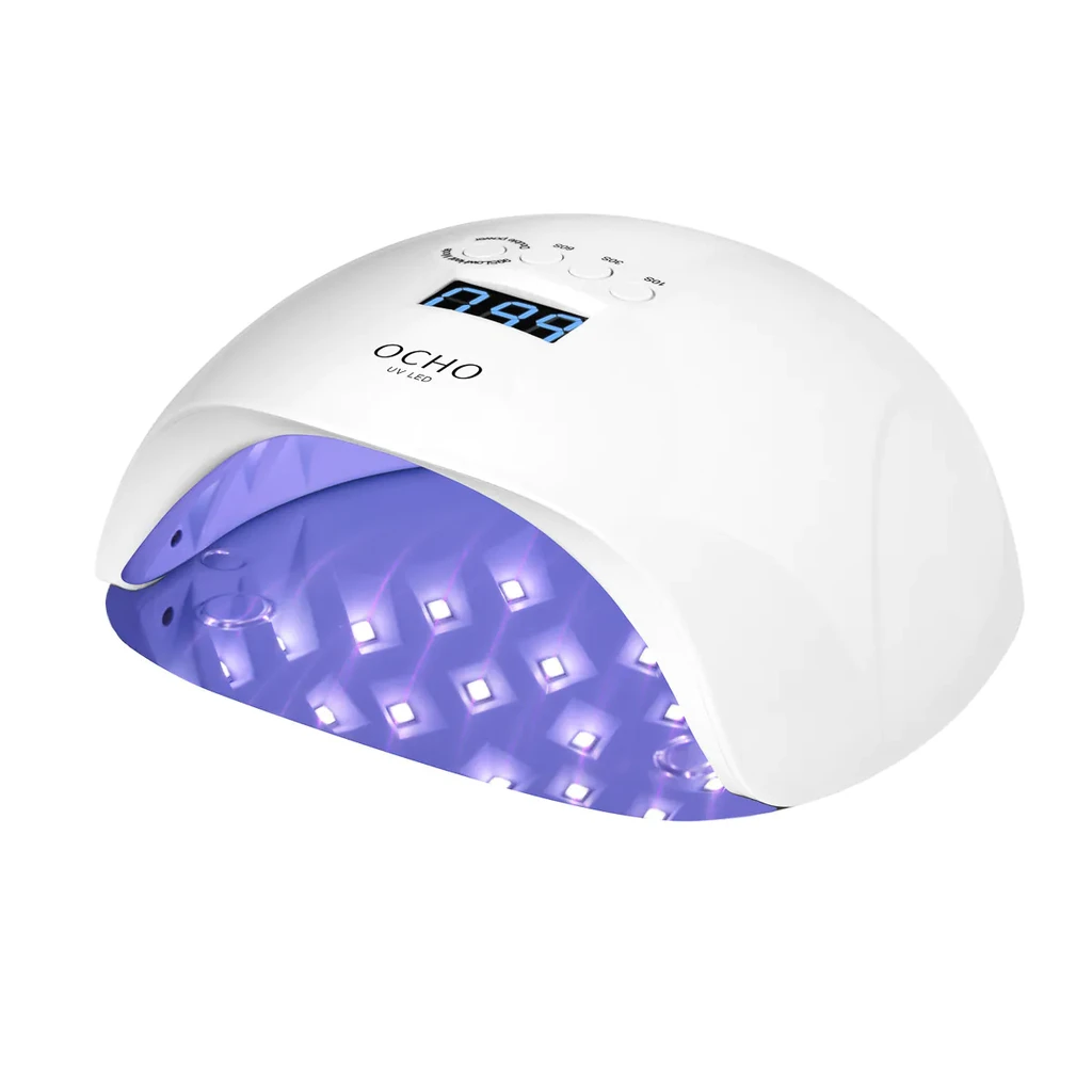 UV LED-lampa OCHO NAILS X13 65W vit med spegelblank botten