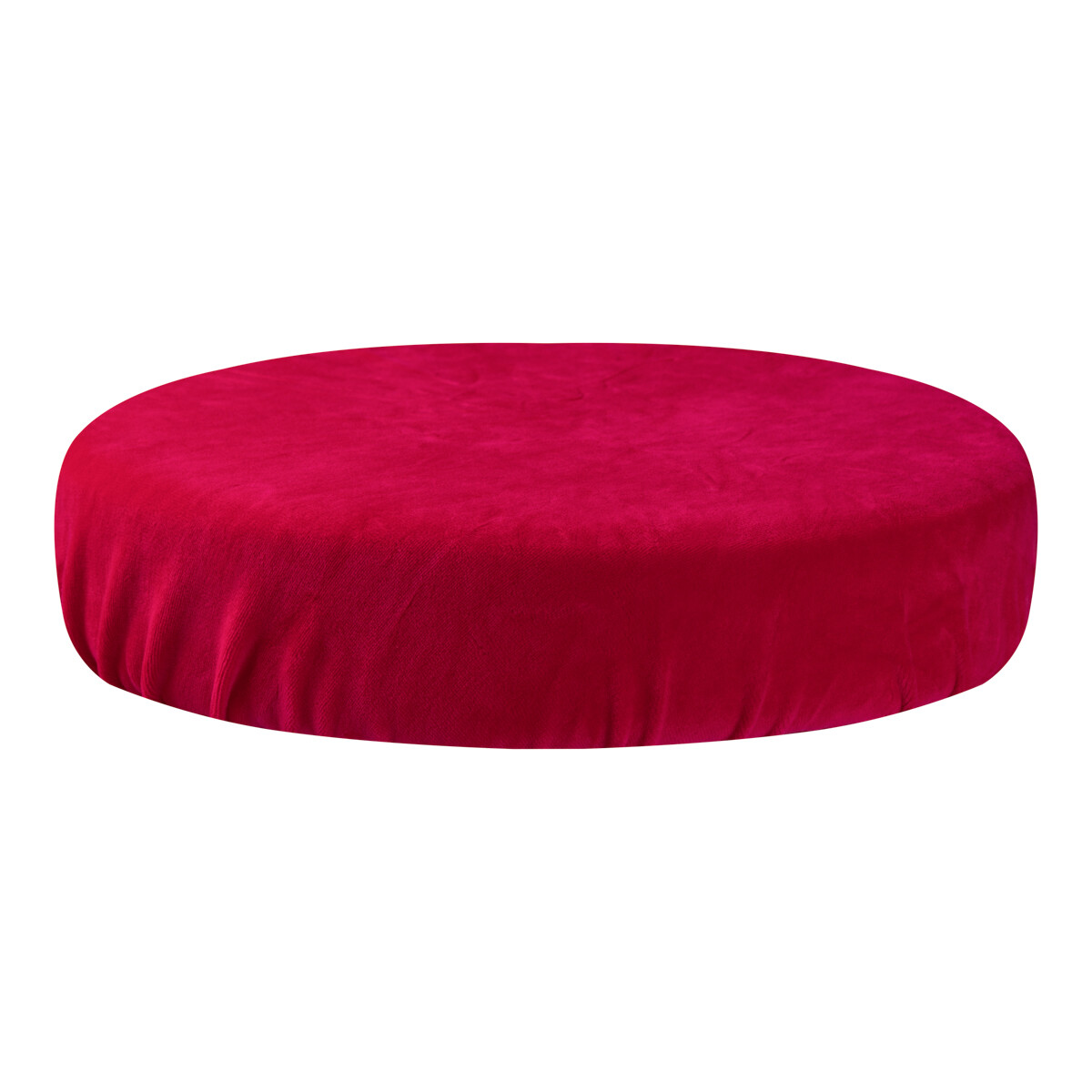 Velouröverdrag för pall med resår – cerise, för sits 35–40 cm