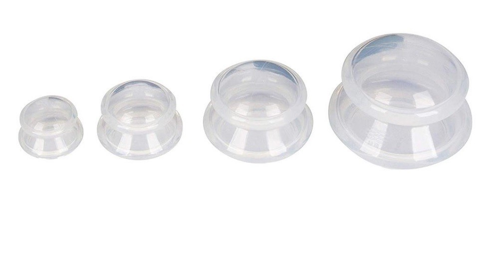 Koppningsset i silikon – 4 transparenta koppar för massage