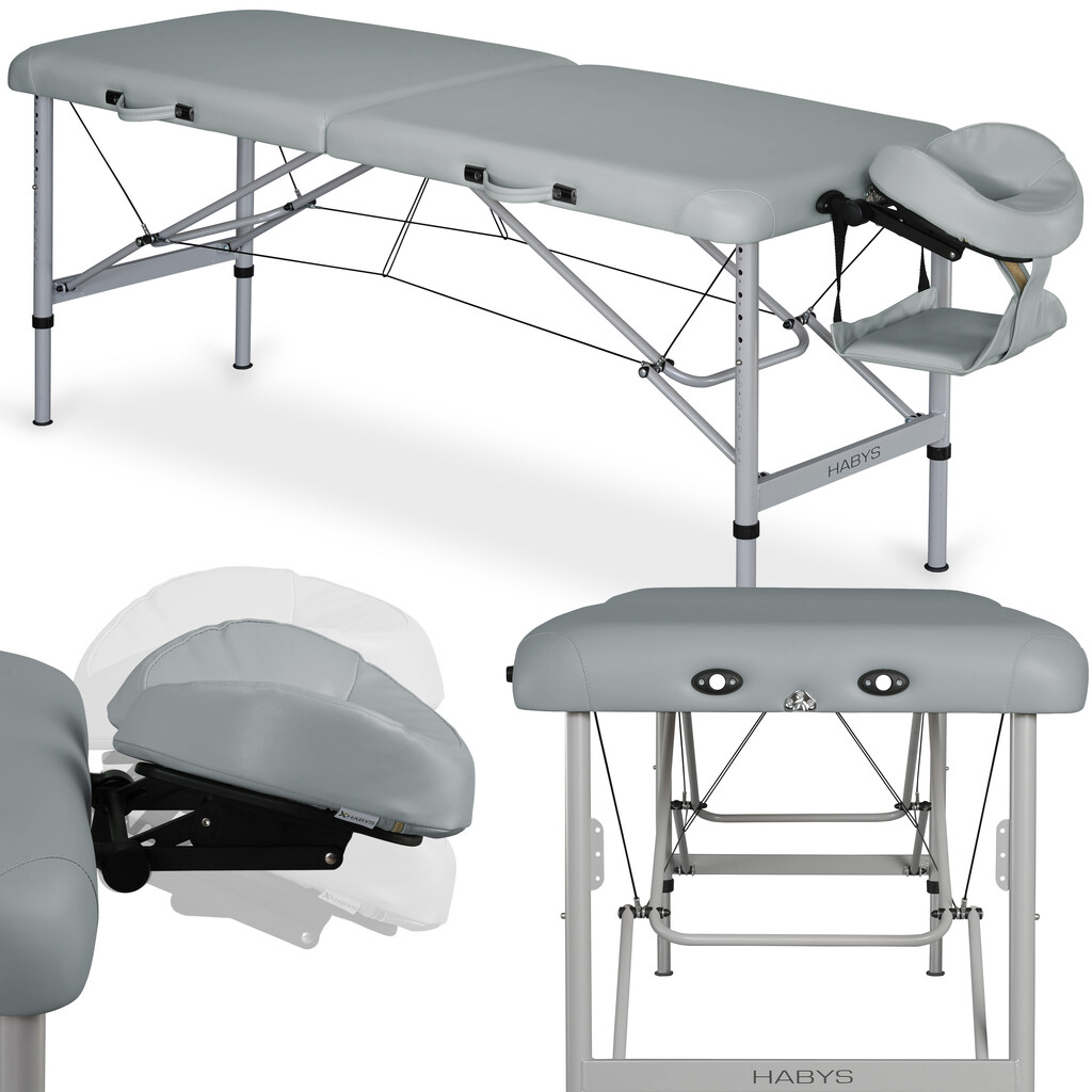 Bärbar massagebänk i aluminium K029