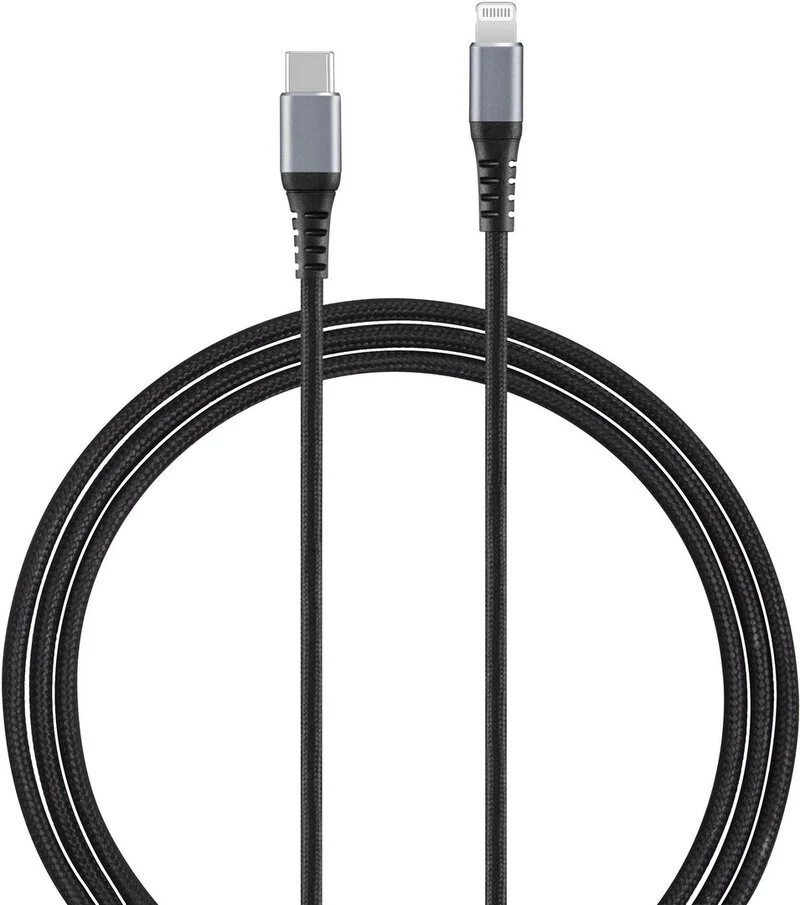 Andersson Flätad USB-C till Lightning kabel 1,5m - Svart