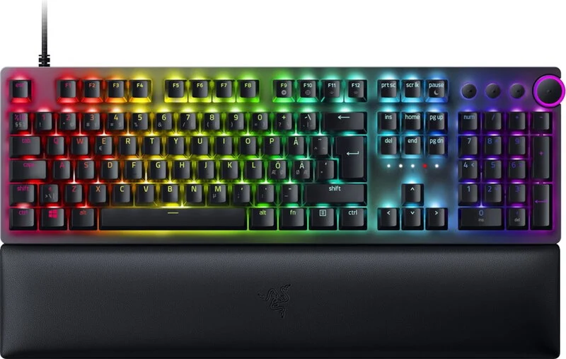 Razer Huntsman V2 Clicky Optical Switch (Purple) - Svart
