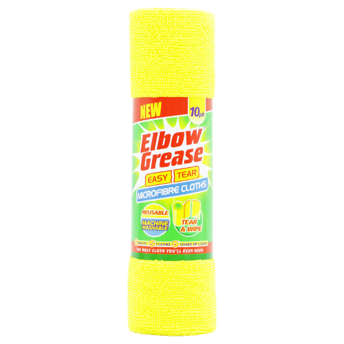 Elbow Grease Easy Tear Mikrofiberdukar för Rengöring - 10 Pcs