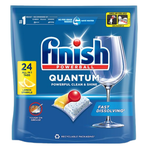 Finish Powerball Quantum All-In-One Lemon Diskmaskinstabletter - 24 Pcs