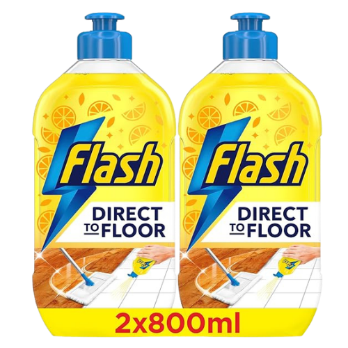 Flash Direct to Floor Fresh Lemon Zest Allrengöringsmedel för Golv - 800 ml - 2 Pcs