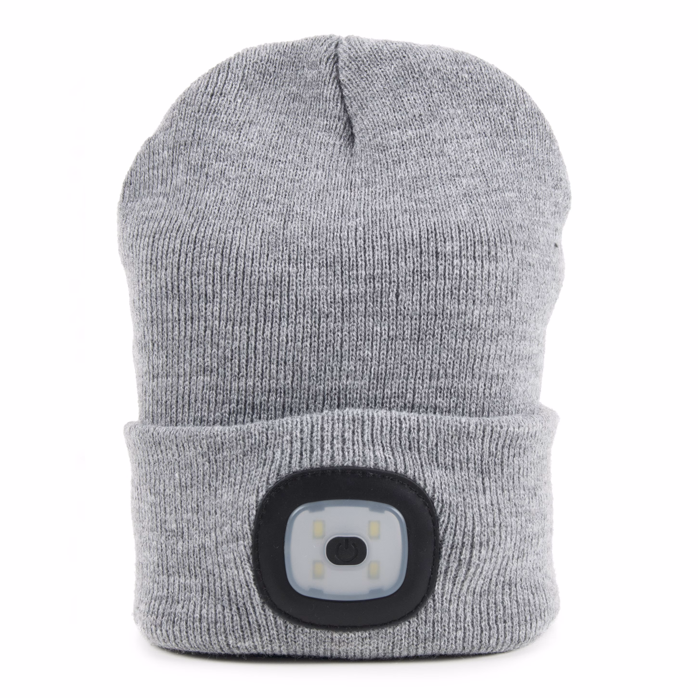 LED Beanie Mössa - Spralla - Ljusgrå