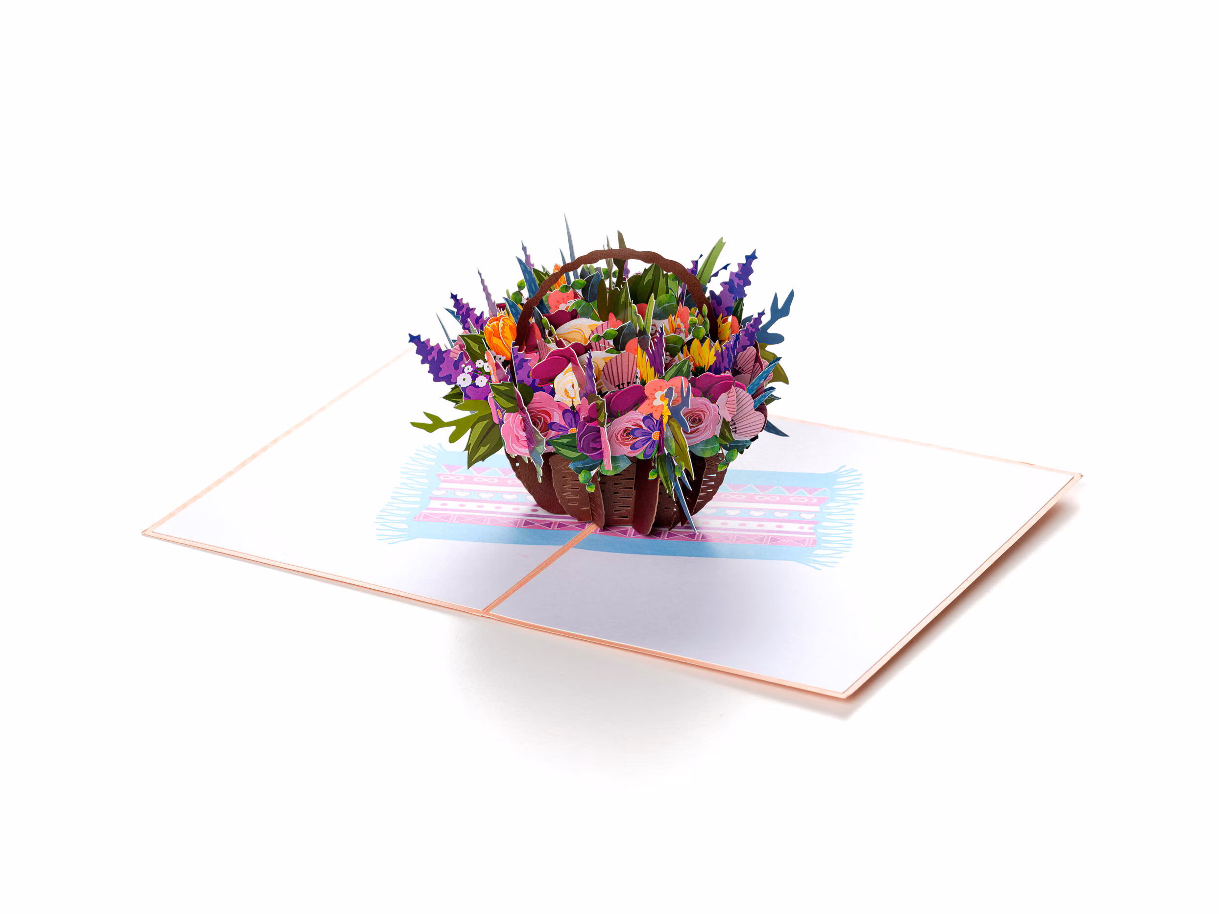Pop Up-kort - Blommor i Korg