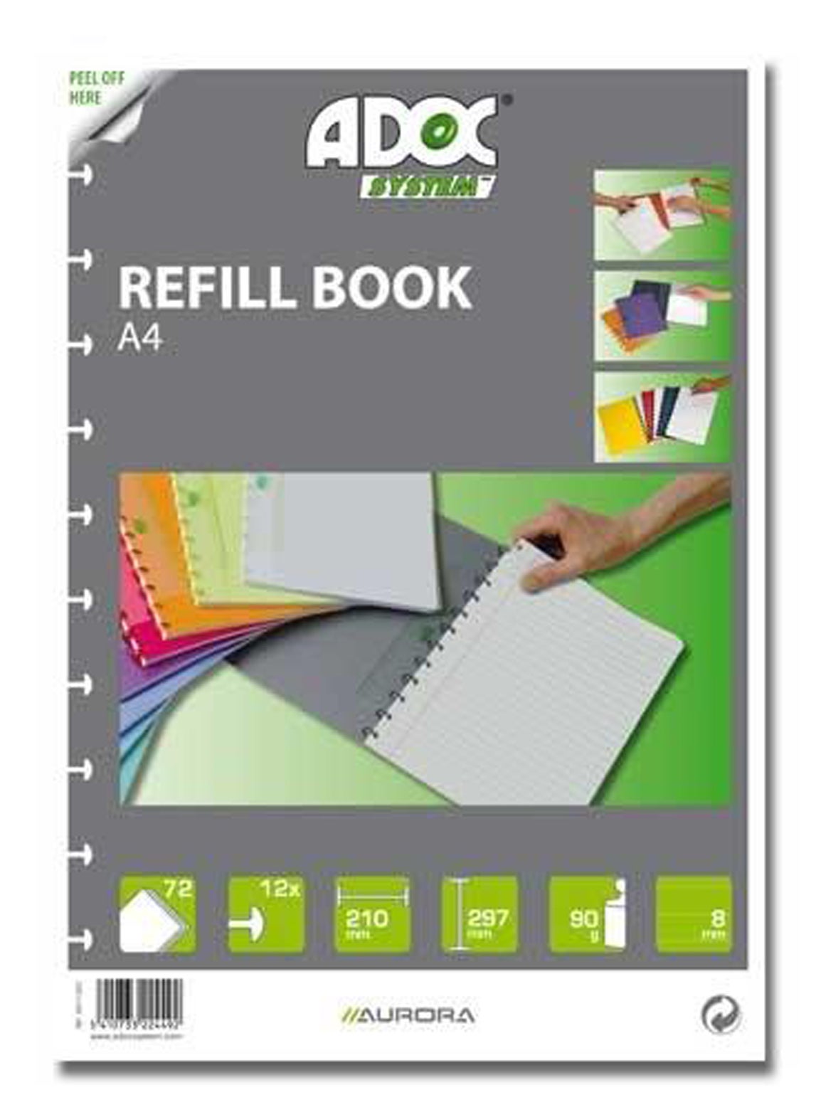 Refill till block Adoc A4 linjerat