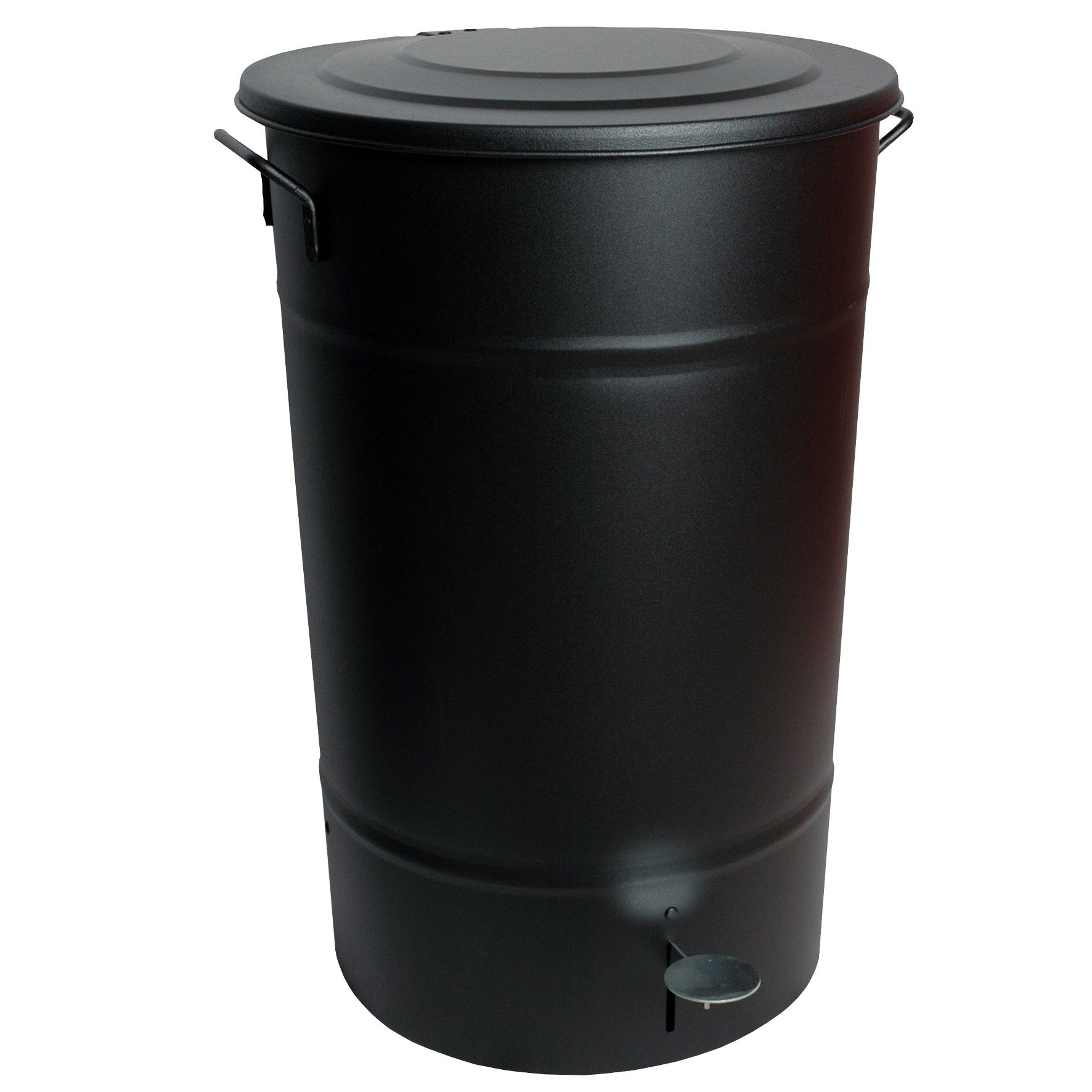Avfallstunna Greger med lock/pedal 70 liter svart