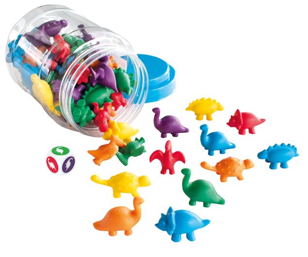 Räkna sortera Dinosaurier 60 st