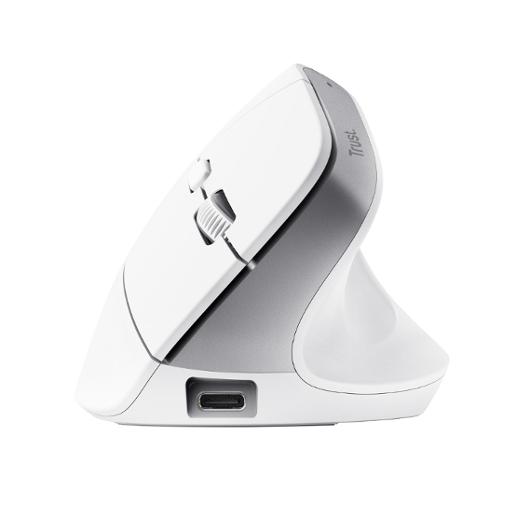 Mus Ergonomisk TRUST Bayo+ Trådlös vit
