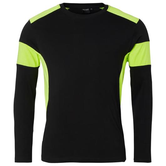 T-shirt l/ä TOP SWEDE 212 sv/fl gul XS
