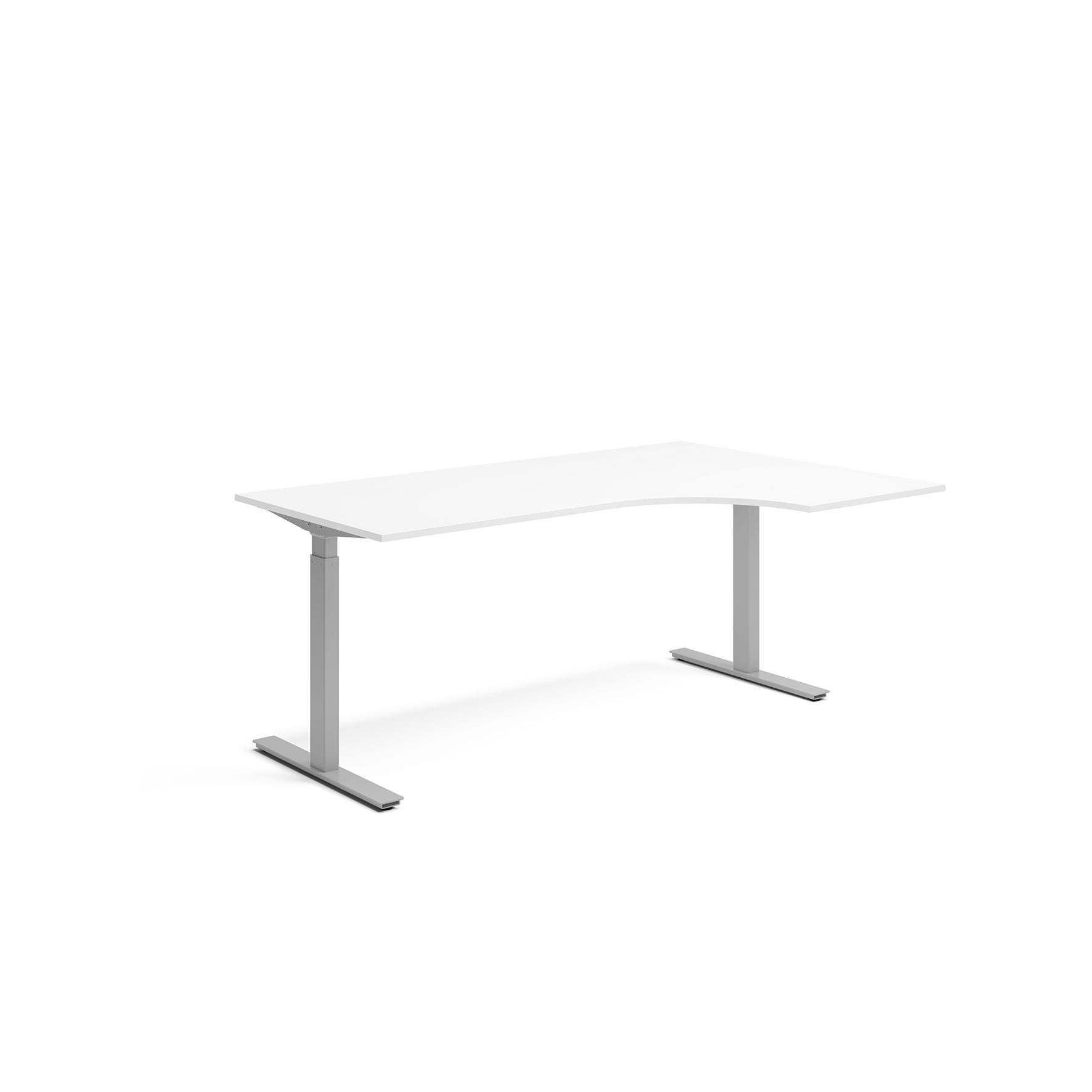 Skrivbord el höger 80x180 cm Vit/Silver