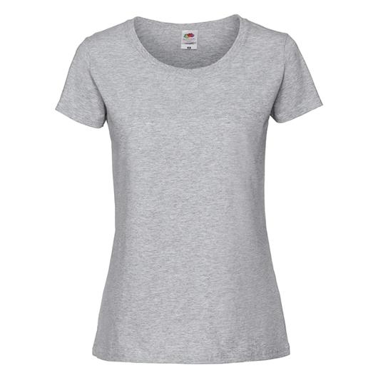 T-shirt FRUIT 195T dam gråmel 2XL
