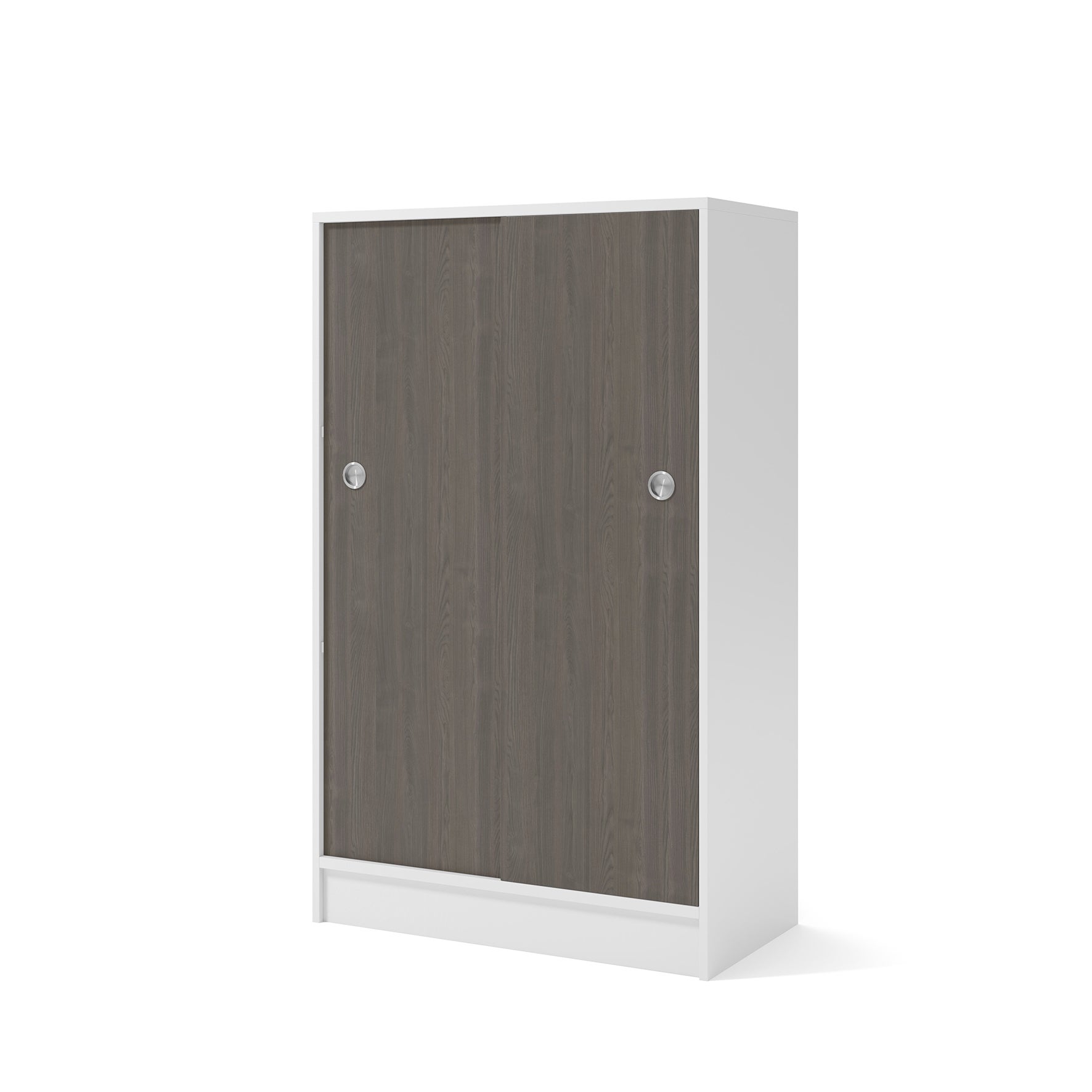 Skåp 805x415x1325 mm Vit/Mörk ask