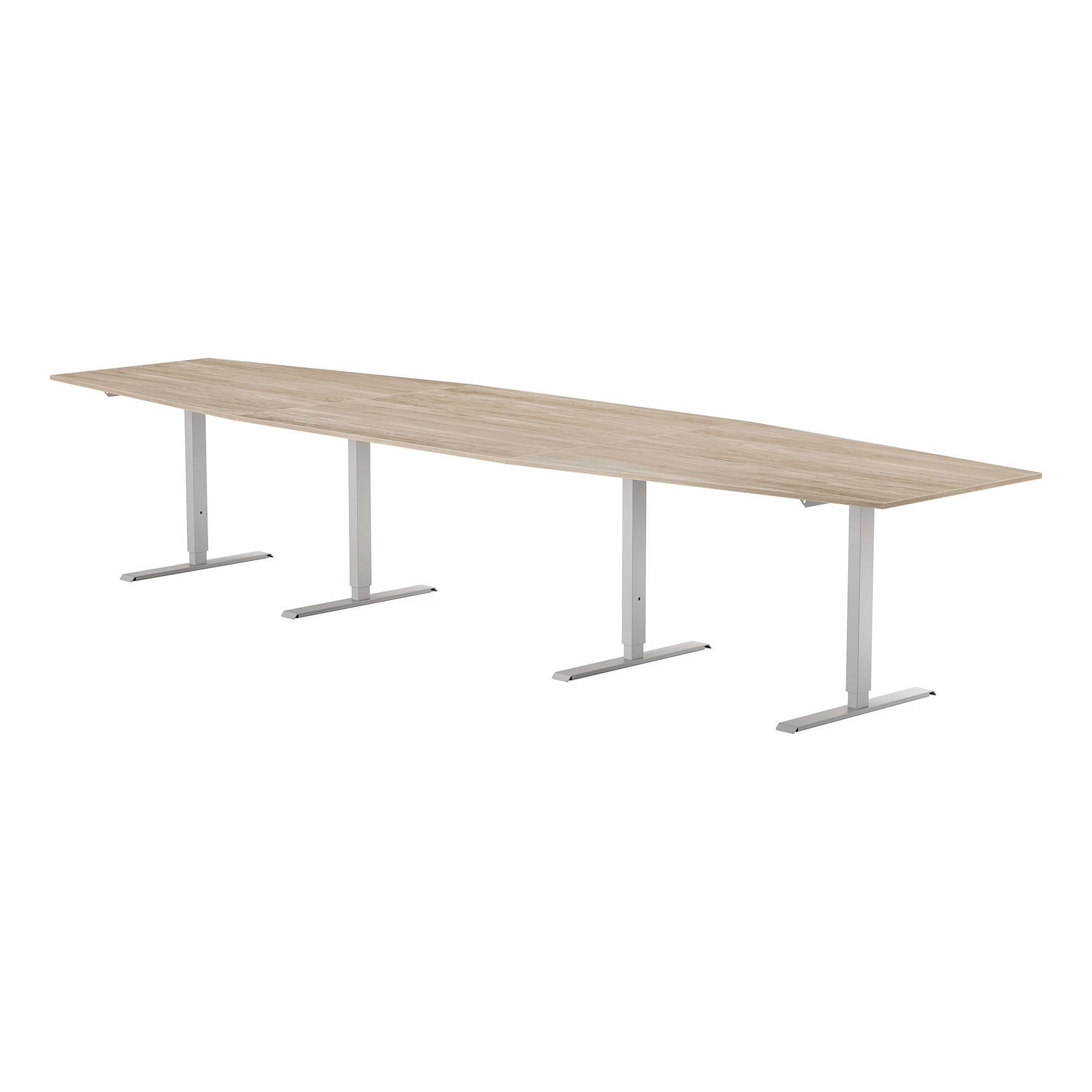 Konferensbord 4200 x 1200 mm Vit ask/Silver