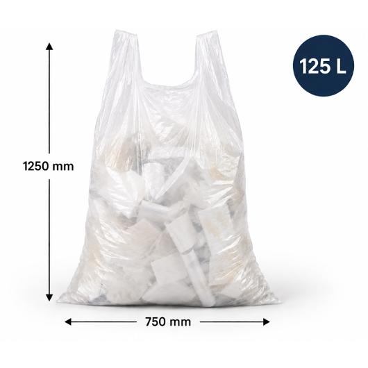 Plastsäck Display K1 125L 35my trans 3st