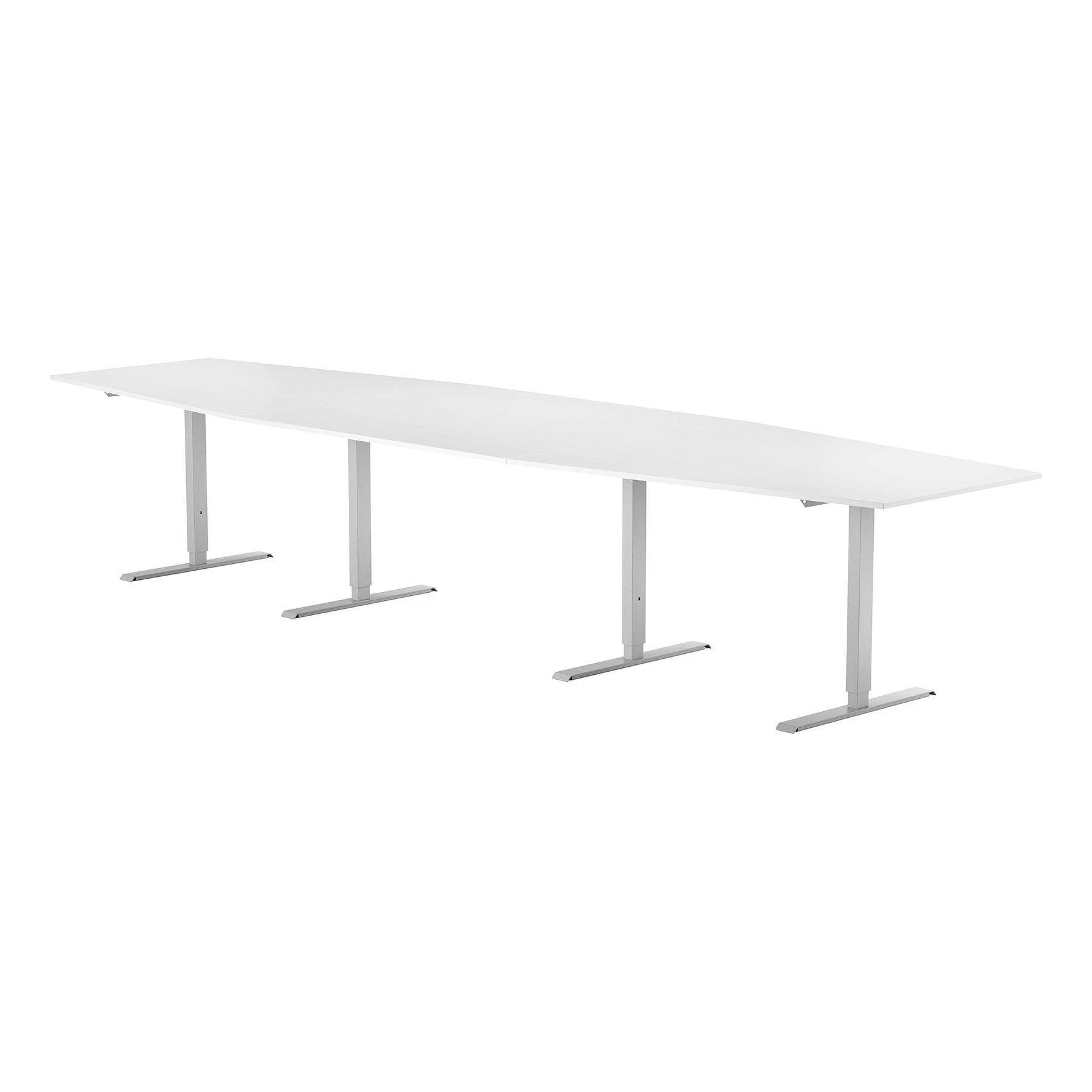 Konferensbord 4200 x 1200 mm Vit/Silver