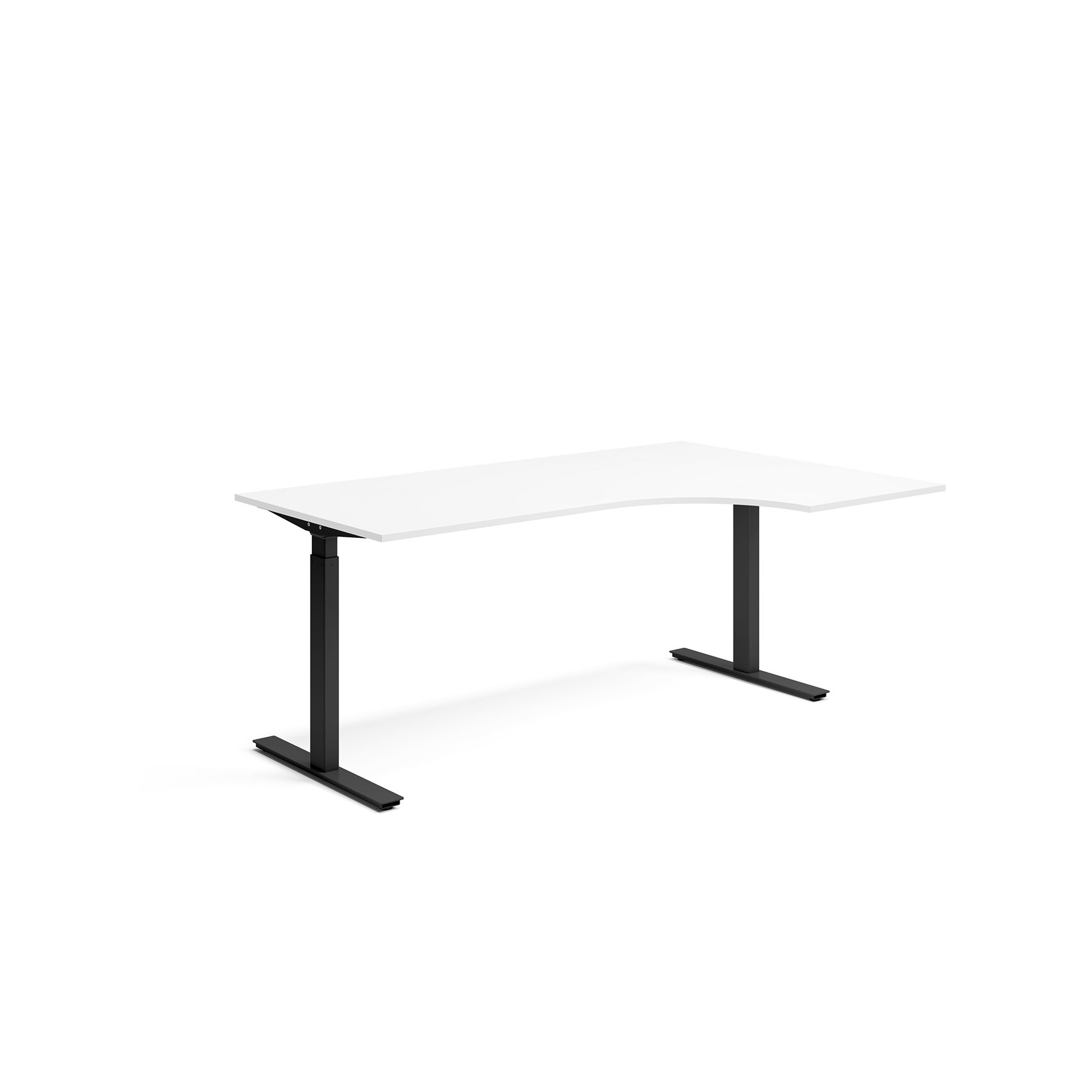 Skrivbord el höger 80x180 cm Vit/Svart