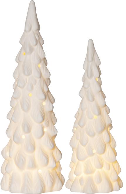 Dekoration Gran LED 17+26cm 2/fp