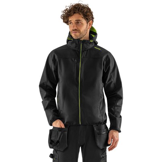 Softshelljacka FRISTADS 4655 sv/gul XXS