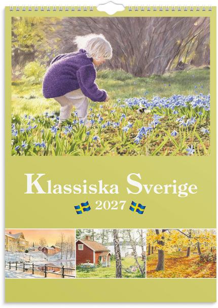 Väggkalender 2027 Klassiska Sverige Burde