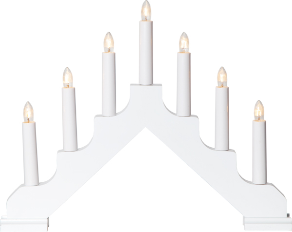 Adventsljusstake Ada 7 ljuskällor vit