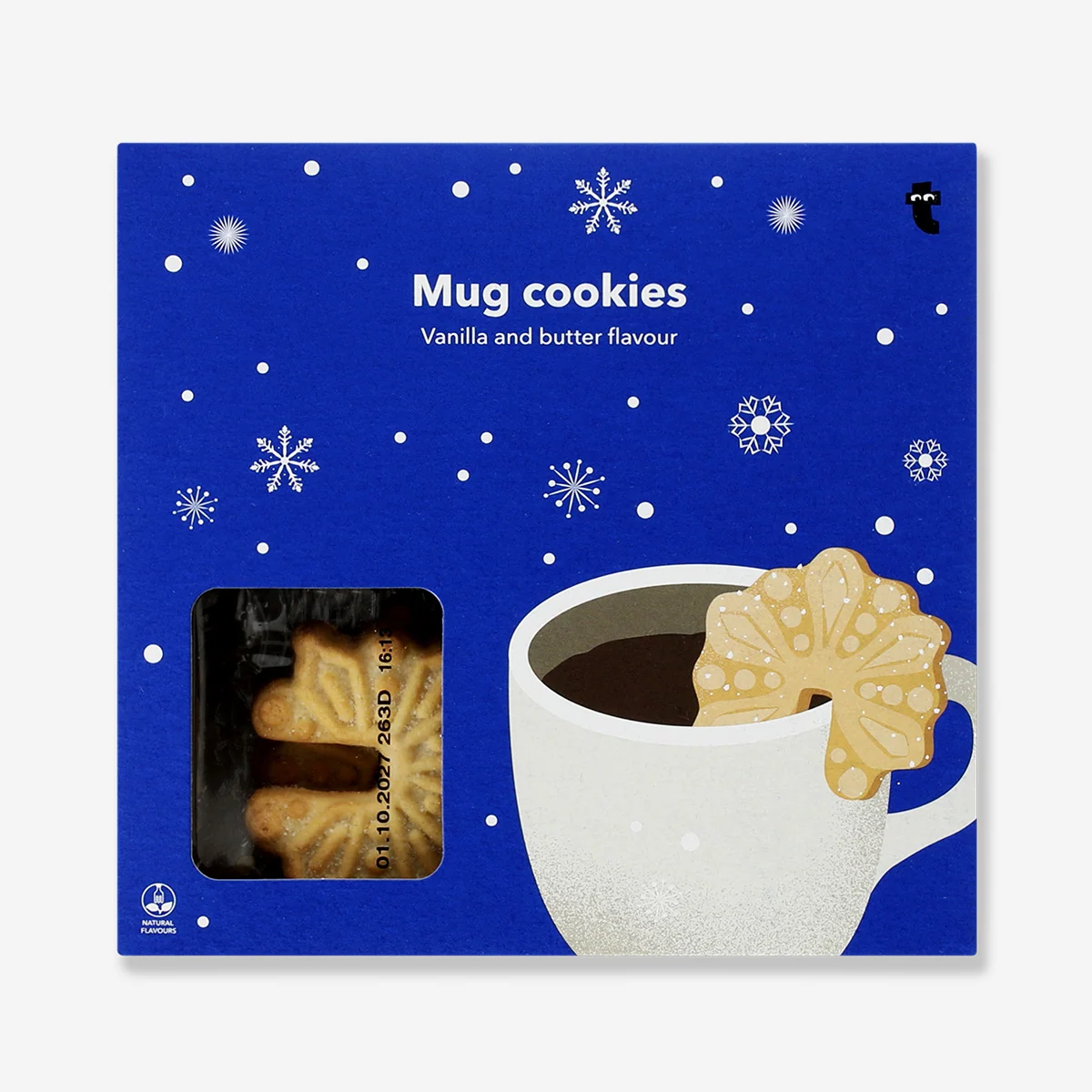 Snöflingekakor till en mugg