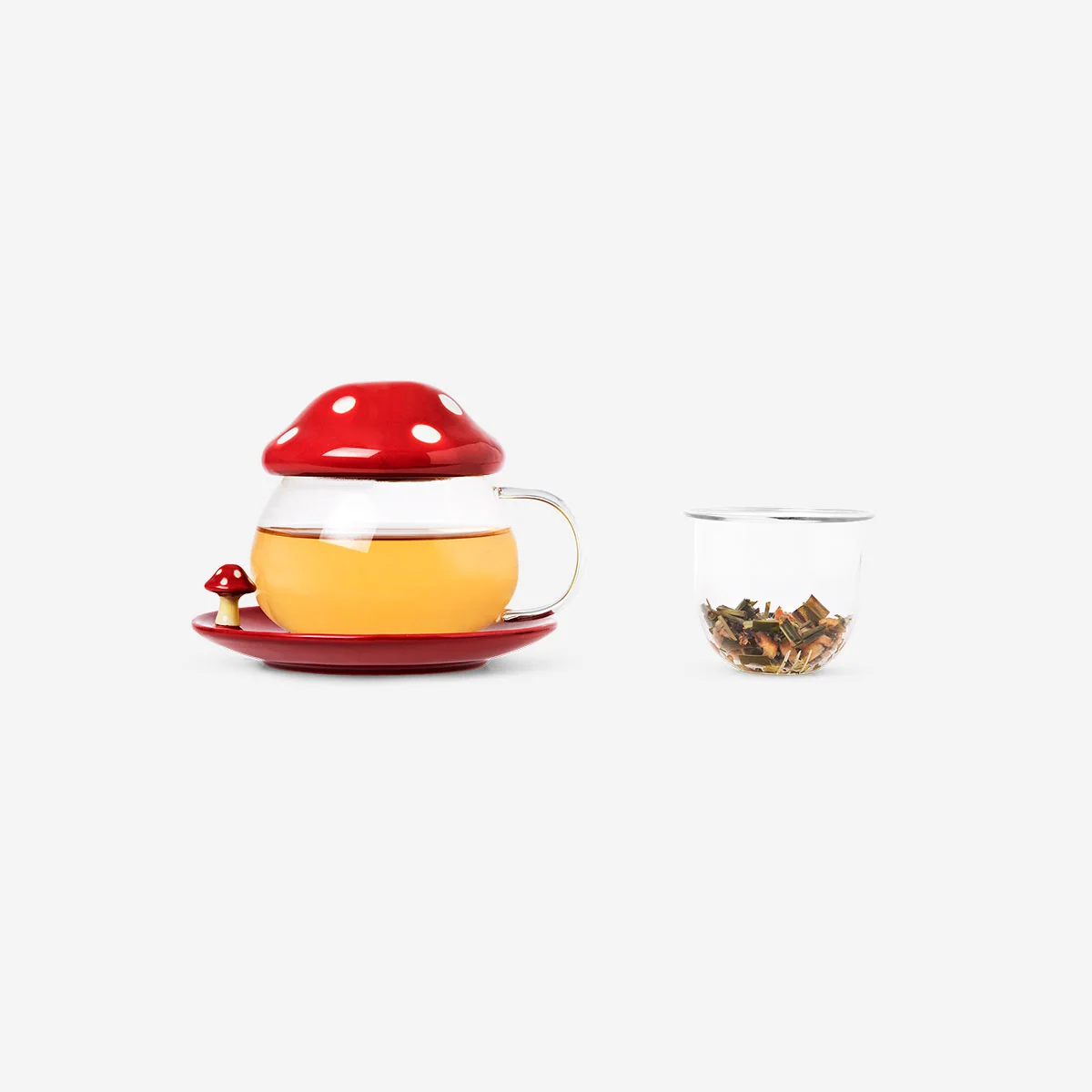 Temugg med svamp, lock och fat - 400 ml