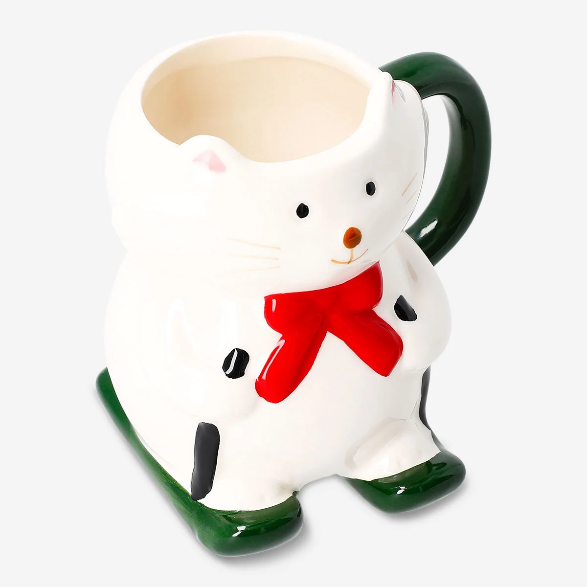 Mugg med skidåkande katt - 320 ml