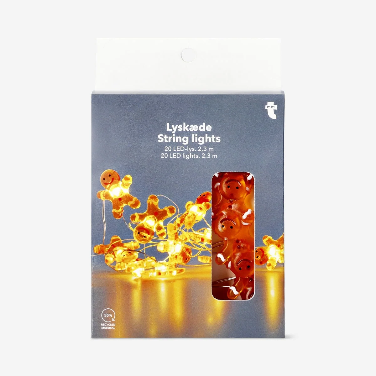 Ljusslinga med pepparkaksgubbar