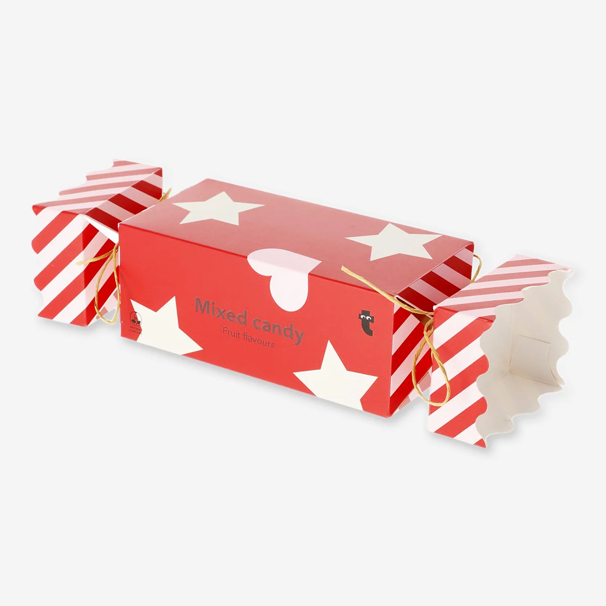 Julknall med blandade godisar – jordgubbsgummibonbons och marshmallows med blandade fruktsmaker