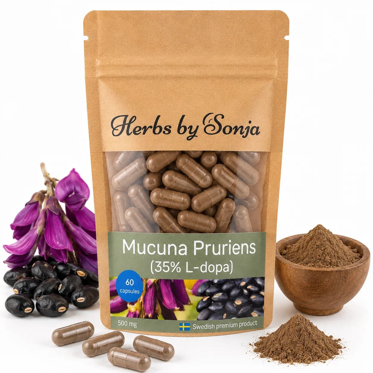 Mucuna Pruriens - 180 kaps