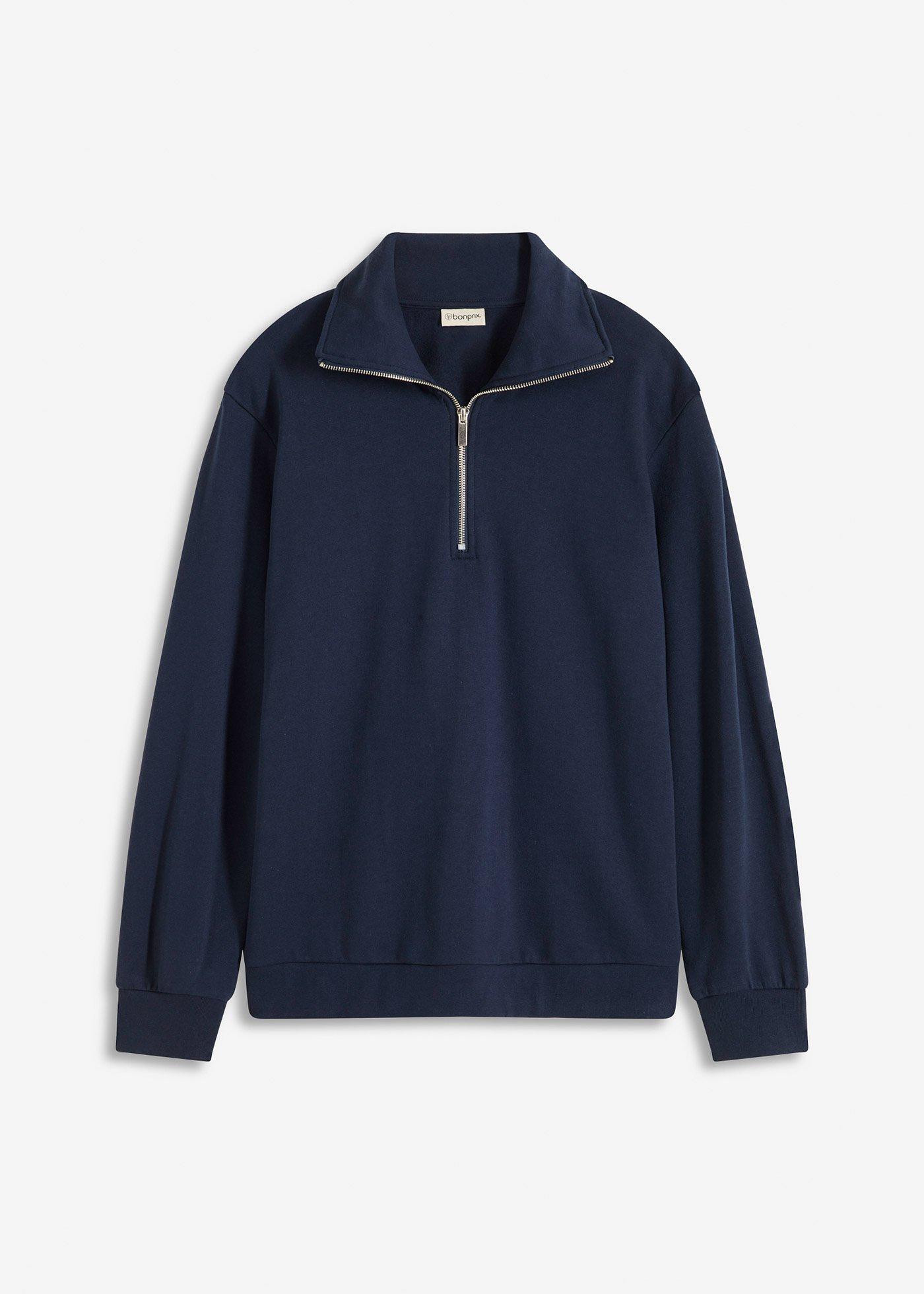 Oversizesweatshirt med dragkedja