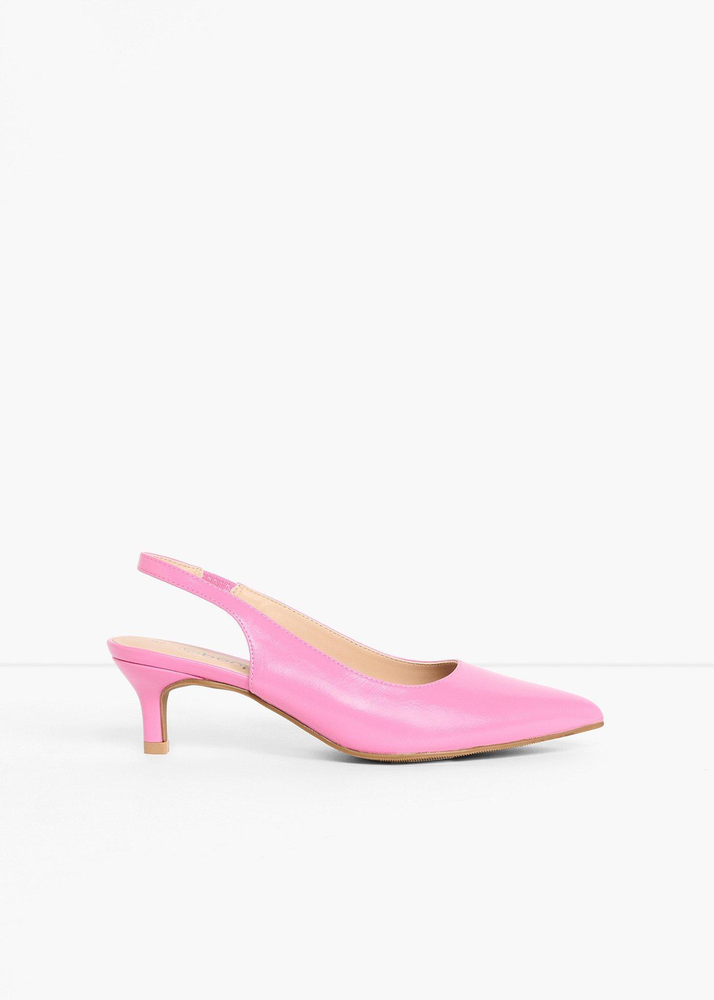 Slingbackpumps med smal klack