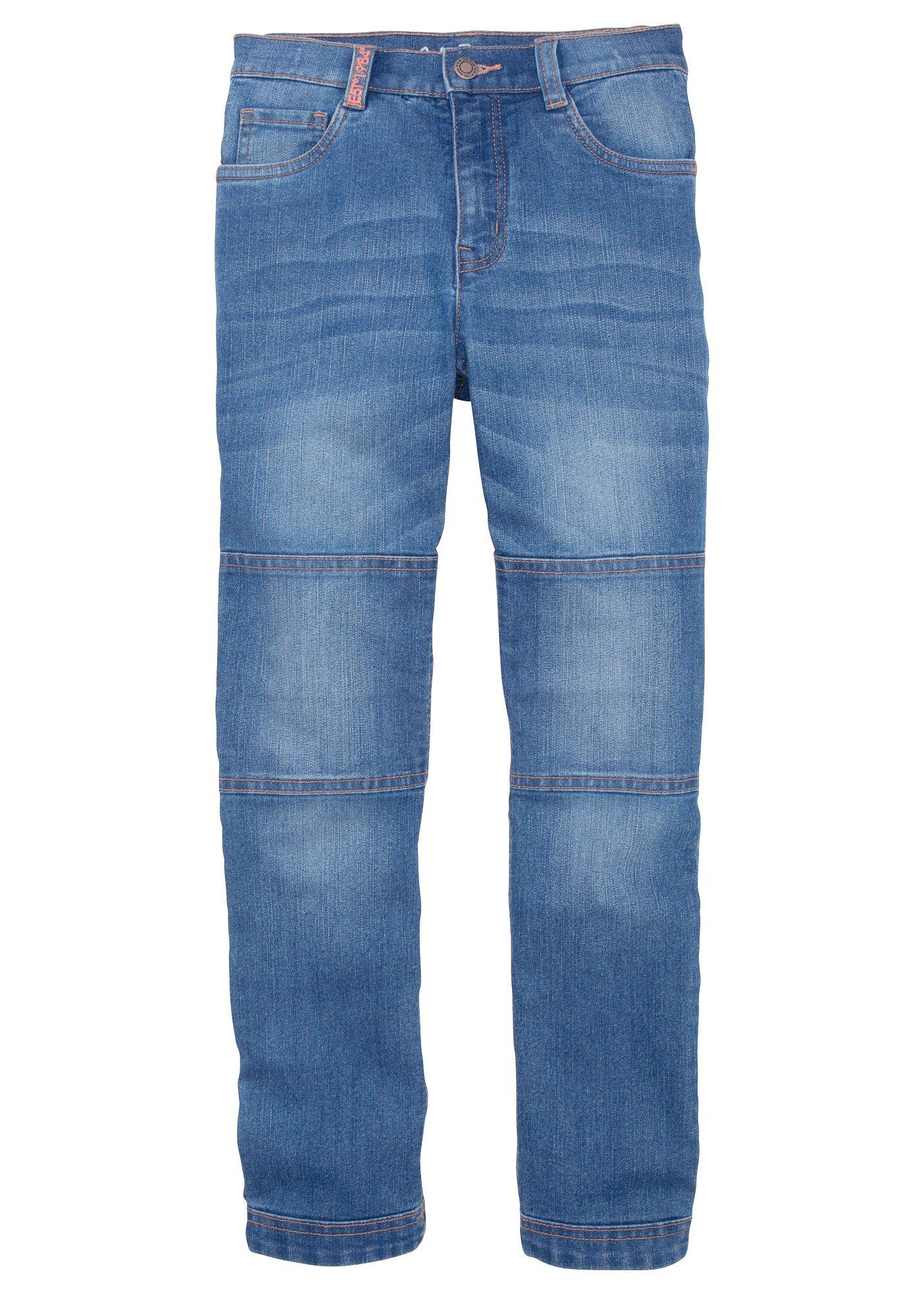 Regular Fit Stretch Jeans med förstärkt knäparti för barn, Straight