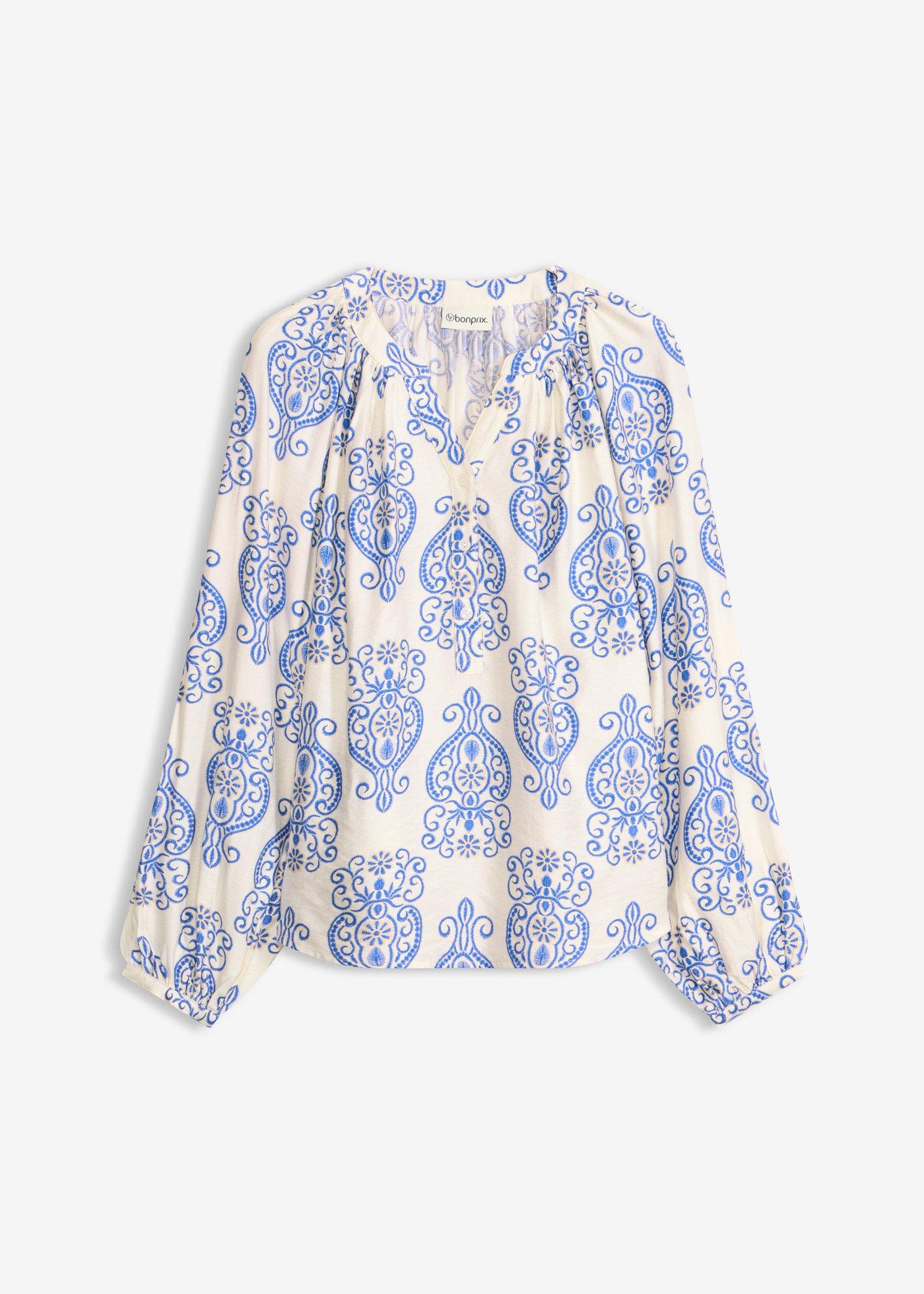 Blus i mjuk viskosblandning