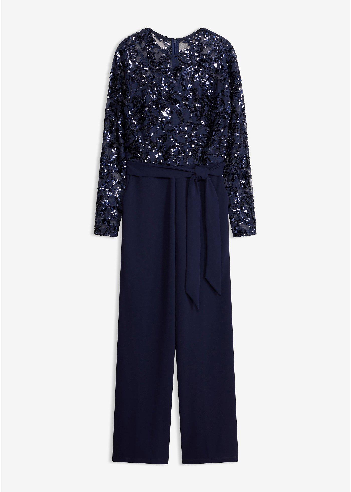 Jumpsuit med paljettbroderi