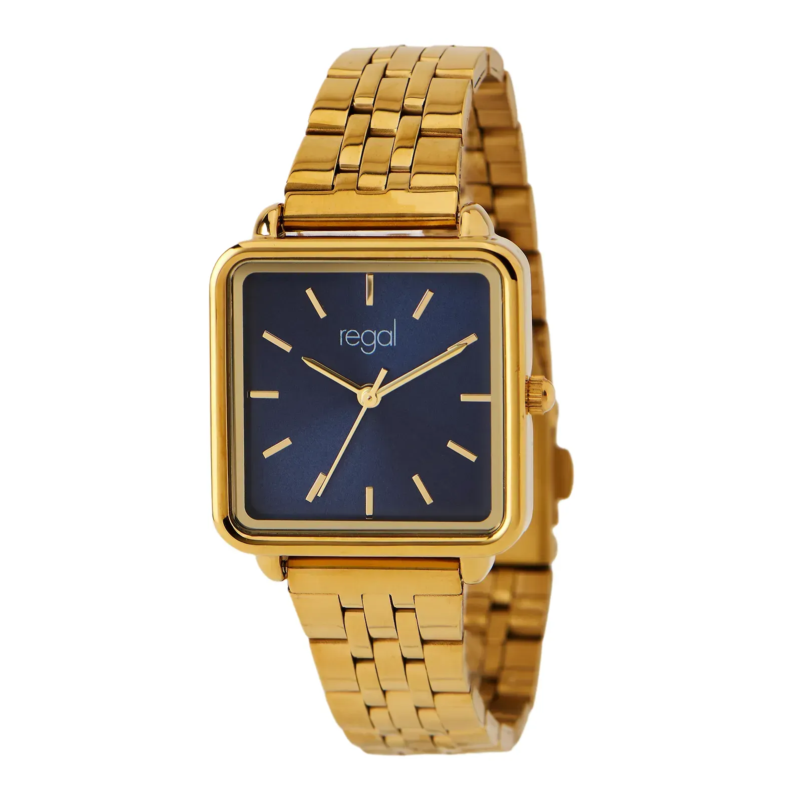 Regal dam blå/guld, metallband - R89086-332