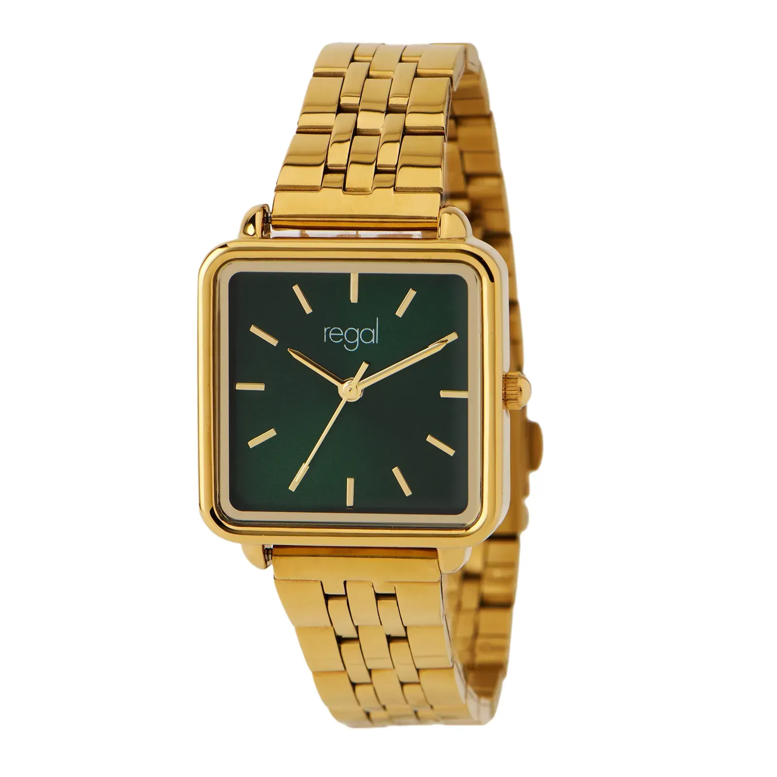 Regal dam grön/guld, metallband - R89088-432