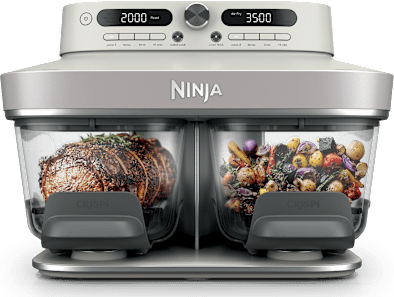 Ninja CRISPi DualZone 8-i-1 glasairfryer i Vit | DD102EUIV2 | av SharkNinja