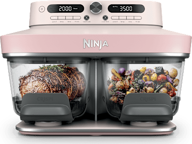 Ninja CRISPi DualZone 8-i-1 glasairfryer i Rosa | DD102EUPK1 | av SharkNinja