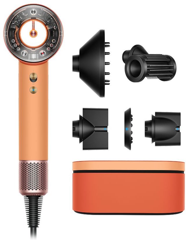 Dyson Supersonic Nural™ Hårfön – Straight+Wavy (Ceramic Apricot/Topaz)